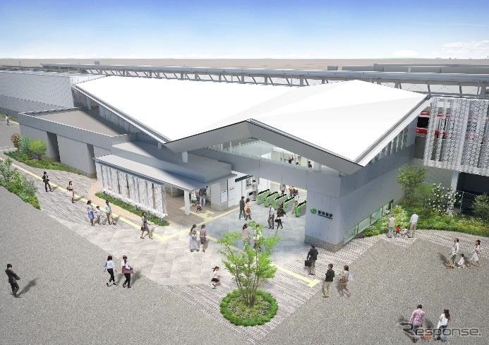幕張豊砂駅の南側駅舎イメージ。《画像提供 東日本旅客鉄道千葉支社》