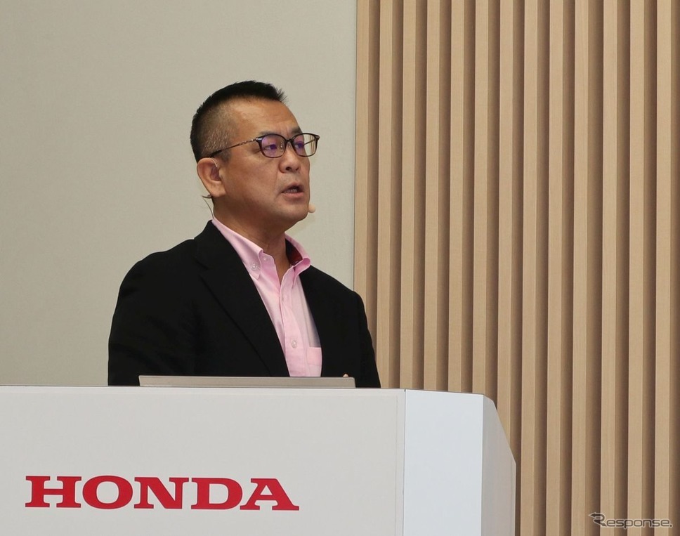 本田技研工業 ライフクリエーション事業本部 新事業推進部 Honda Mobile Power Pack事業統括 シニアチーフエンジニア 中島芳浩氏《写真撮影 中尾真二》