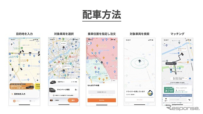 配車方法《写真提供 DiDiモビリティジャパン》