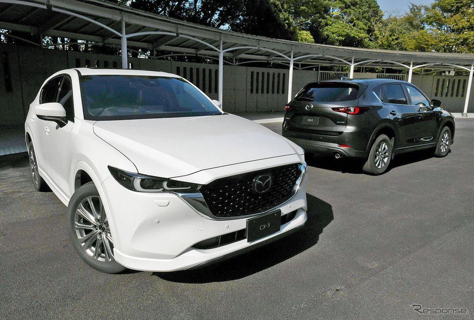 マツダ CX-5 XD エクスクルーシブモード(左)とXDスマートエディション(右)《写真撮影 中野英幸》