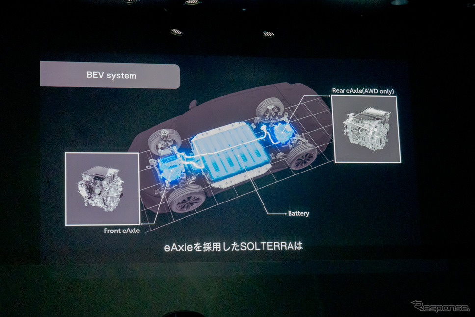 eアクセルと名付けられたモーターユニットを搭載。《写真撮影 関口敬文》