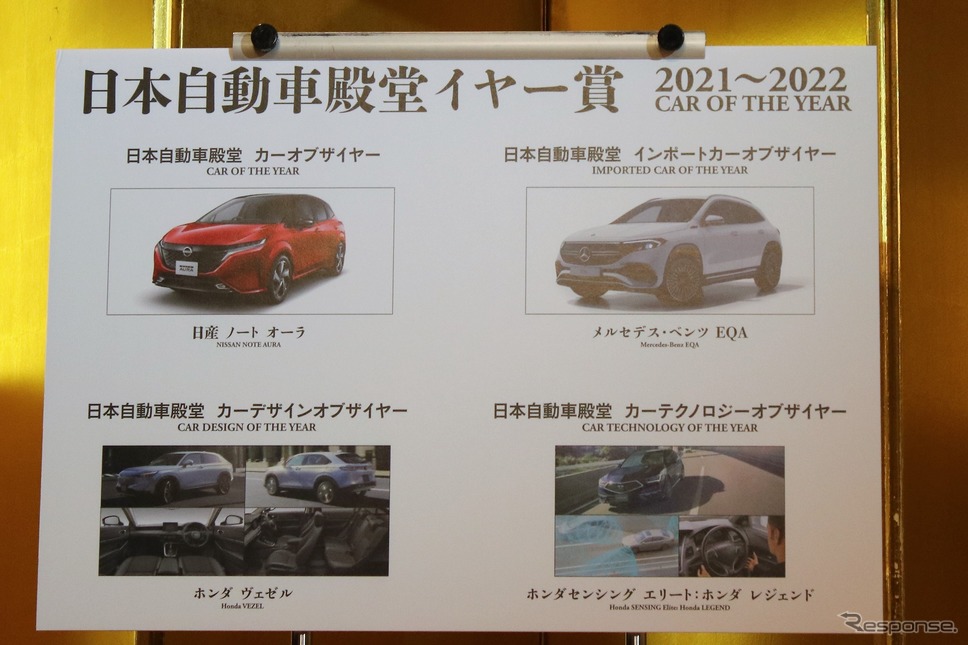 日本自動車殿堂2021-2022イヤー賞表彰式《写真撮影  内田俊一》