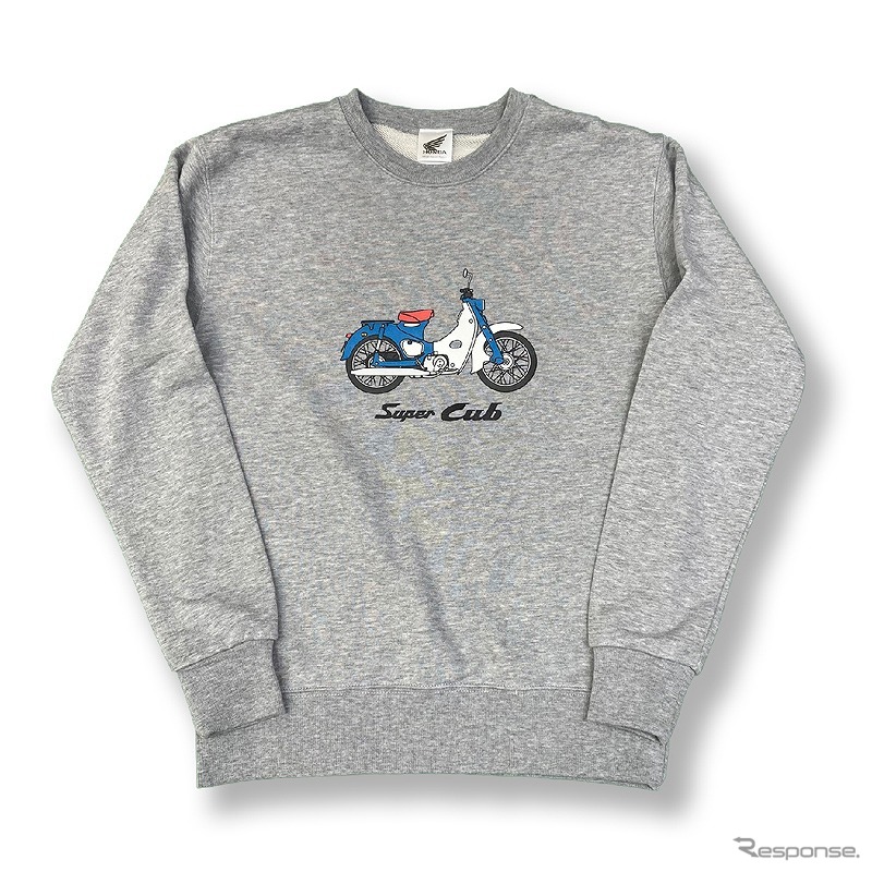 SUPER CUBプリントスウェットシャツ(杢グレー)《写真提供 フェイス》