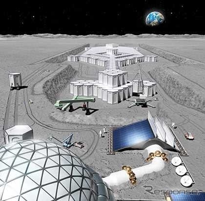 清水建設:自律施工のための環境認識基盤システムと、膜構造を利用した月面インフレータブル居住モジュール《画像提供 国交省》