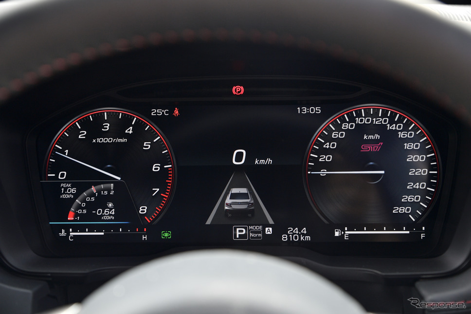 SUBARU 新型 WRX S4 GT-H EX メーター表示《写真撮影 雪岡直樹》