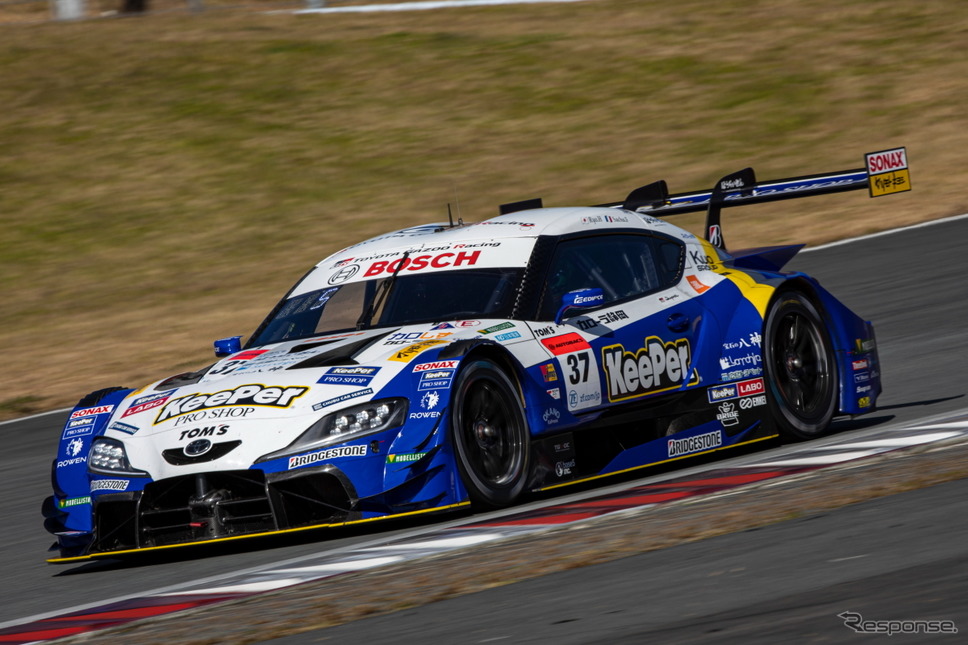 GT500クラス予選3位の#37 KeePer TOM'S GR Supra(平川亮/サッシャ・フェネストラズ)《撮影 益田和久》
