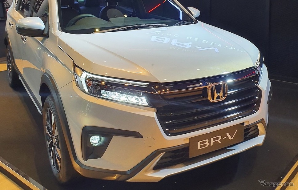 ホンダが9月に発表した7人乗りSUVの「BR-V」。インドネシア・ジャカルタのショッピングモールに展示されていた《写真撮影 藤井真治》