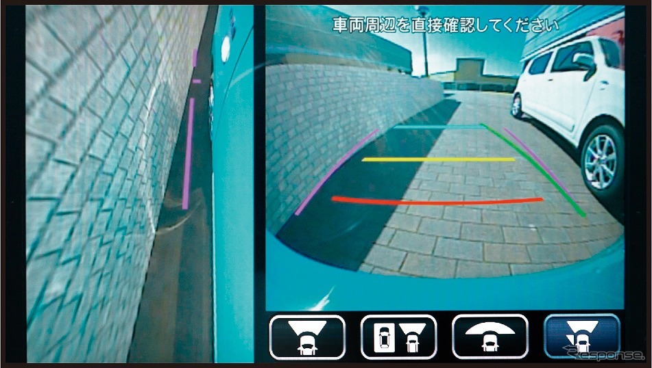 すれ違い支援機能(モニター画像)《写真提供 スズキ》