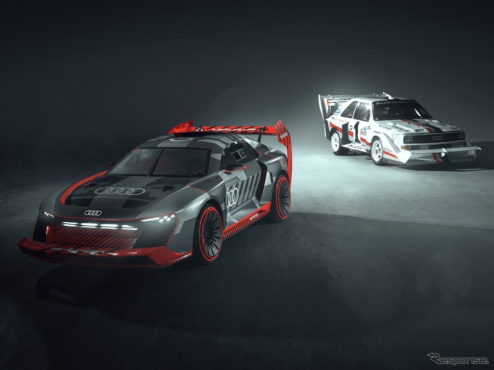 S1 e-tron クワトロ・フーニトロン(手前)とスポーツ・クワトロS1《photo by Audi》