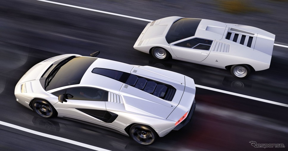 ランボルギーニ・カウンタック LPI 800-4とオリジナルの カウンタック《photo by Lamborghini》