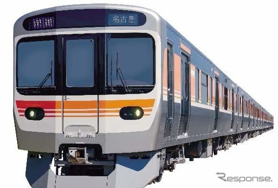 315系の車体デザイン。前面にもJR東海のコーポレートカラーが入る。2022年夏以降は順次、非常走行用蓄電装置が搭載され、停電時などで最寄り駅までの走行が可能となる。《画像提供 東海旅客鉄道》