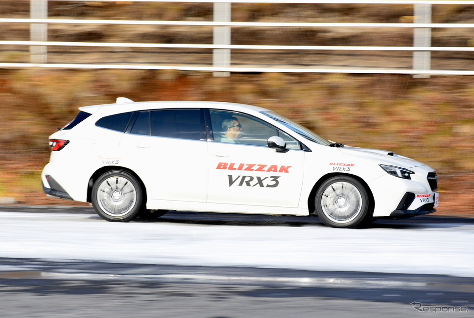 ブリヂストン ブリザック VRX3を装着したスバル レヴォーグで雪上コースを試走《写真撮影 レスポンス編集部》