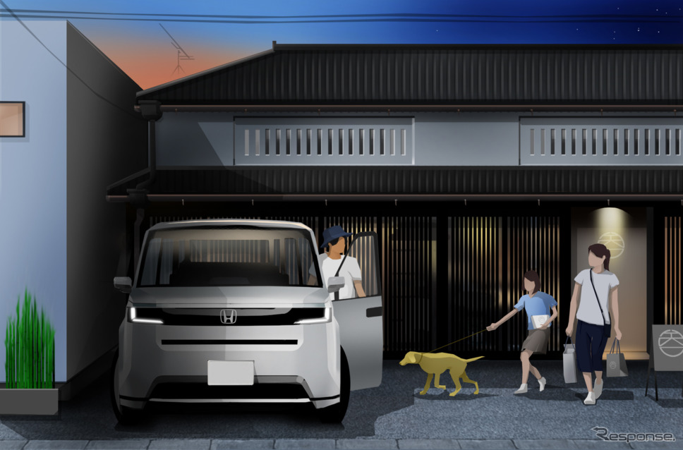 ホンダステップワゴン(イメージスケッチ) 京都古民家《画像提供 ホンダ》