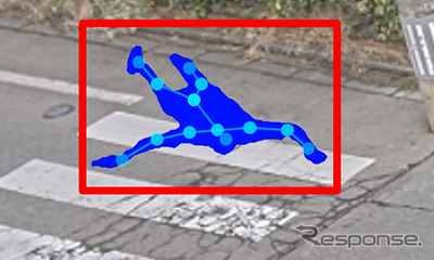 人物の倒れこみ検知(イメージ)《画像提供 NEC》