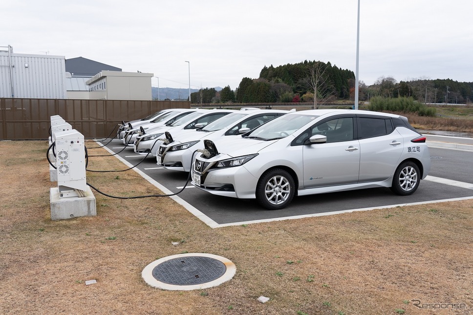 EVを活用したエネルギーマネジメントシステムの実用化検証（福島県浪江町）《写真提供 日産自動車》