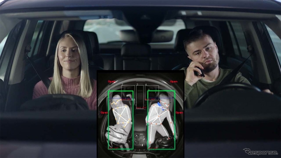 「ドライバー＆キャビンモニタリングシステム」ではドライバーがスマホを使っている状態も把握できる