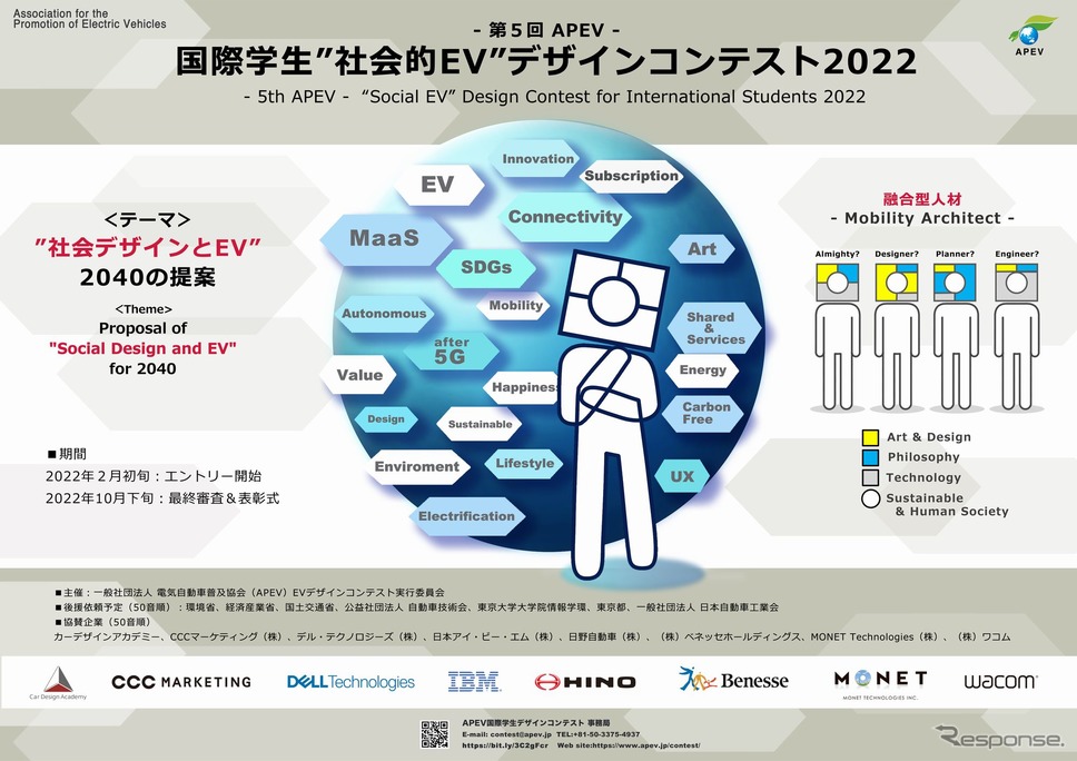 国際学生“社会的EV”デザインコンテスト2022《電気自動車普及協会 発表資料》