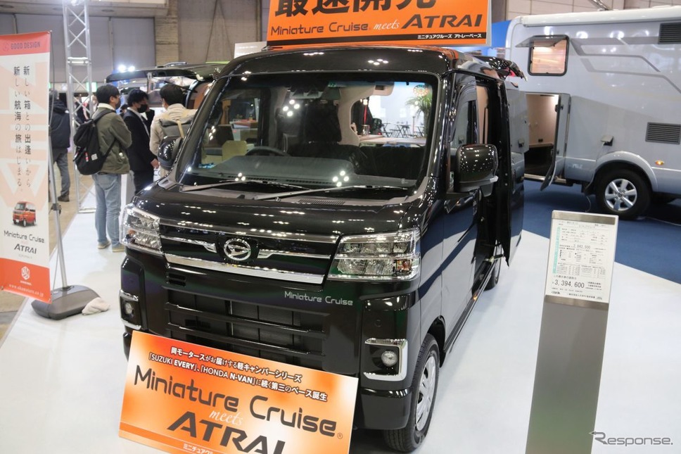 岡モータースはいち早くアトレー新型のキャンパーを投入(ジャパンキャンピングカーショー2022)《写真撮影 中尾真二》