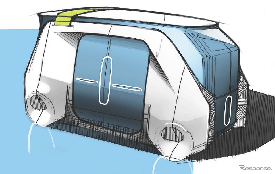 インテル傘下のモービルアイの完全自動運転シャトルのイメージ《photo by Mobileye》