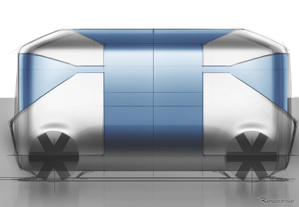 インテル傘下のモービルアイの完全自動運転シャトルのイメージ《photo by Mobileye》