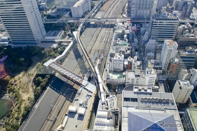 京浜東北線南行ホームが拡幅される浜松町駅構内。《写真提供 写真AC》