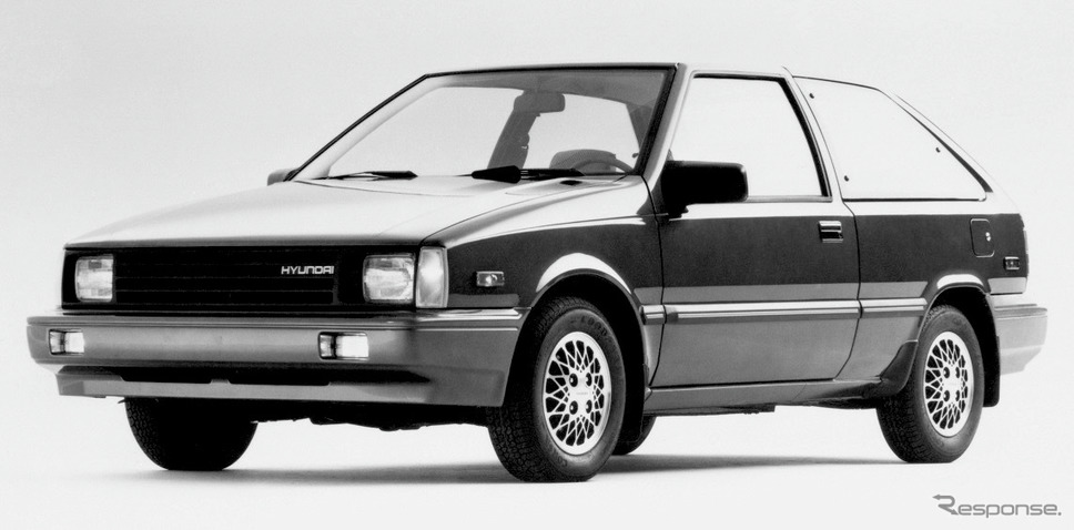 ヒョンデ・エクセル(1986年)《photo by Hyundai》