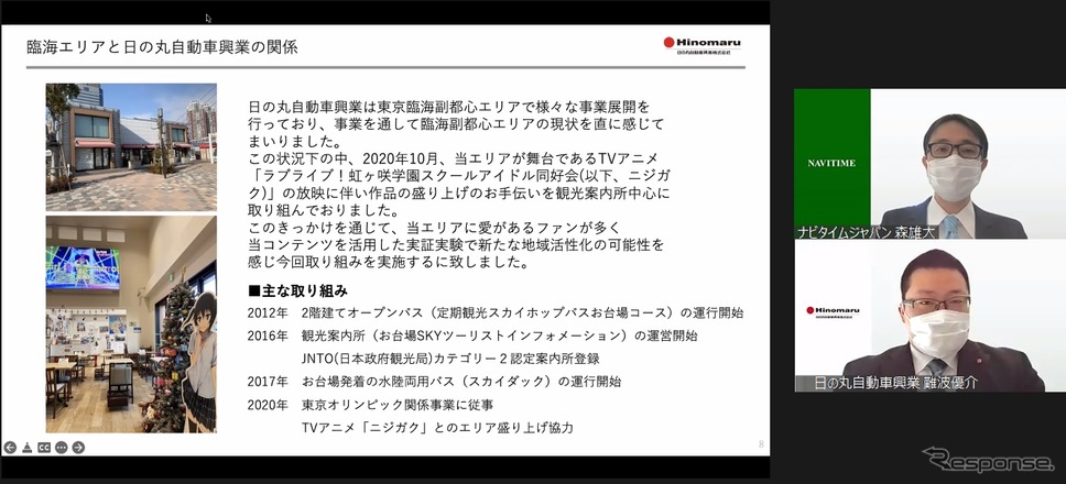 『ラブライブ!虹ヶ咲学園スクールアイドル同好会』アニメツーリズム報告会《画像提供 ナビタイム》