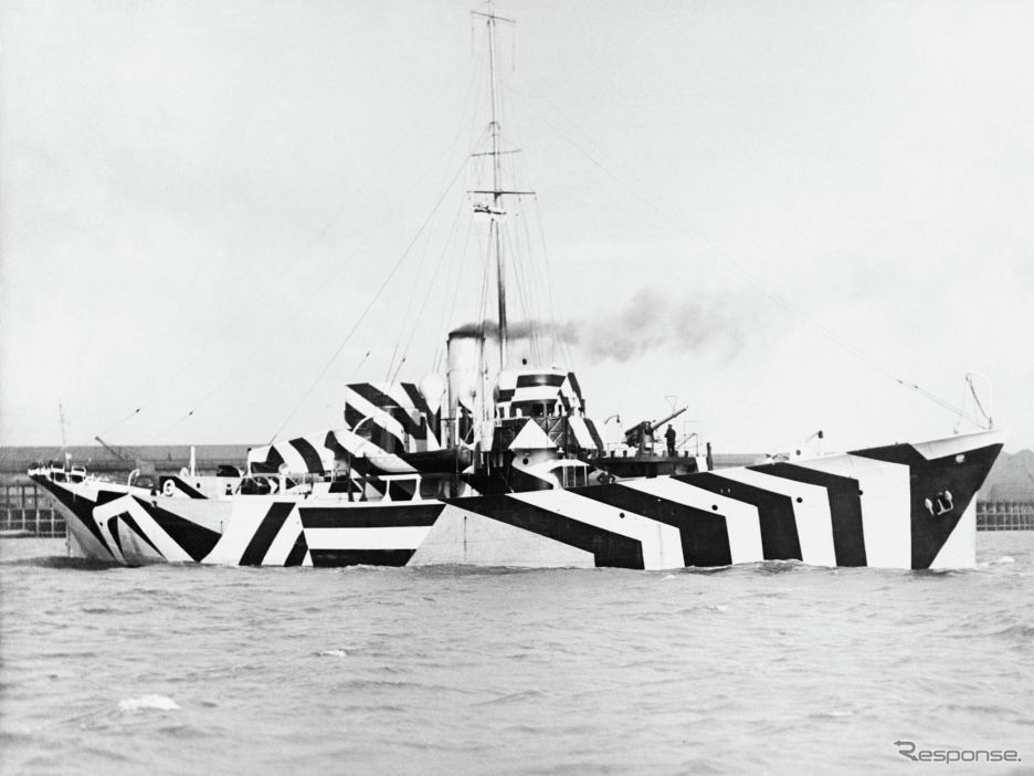 イギリス海軍砲艦HMSキルダンガン(1918年撮影)《Photo by Imperial War Museums via Getty Images/ゲッティイメージズ》
