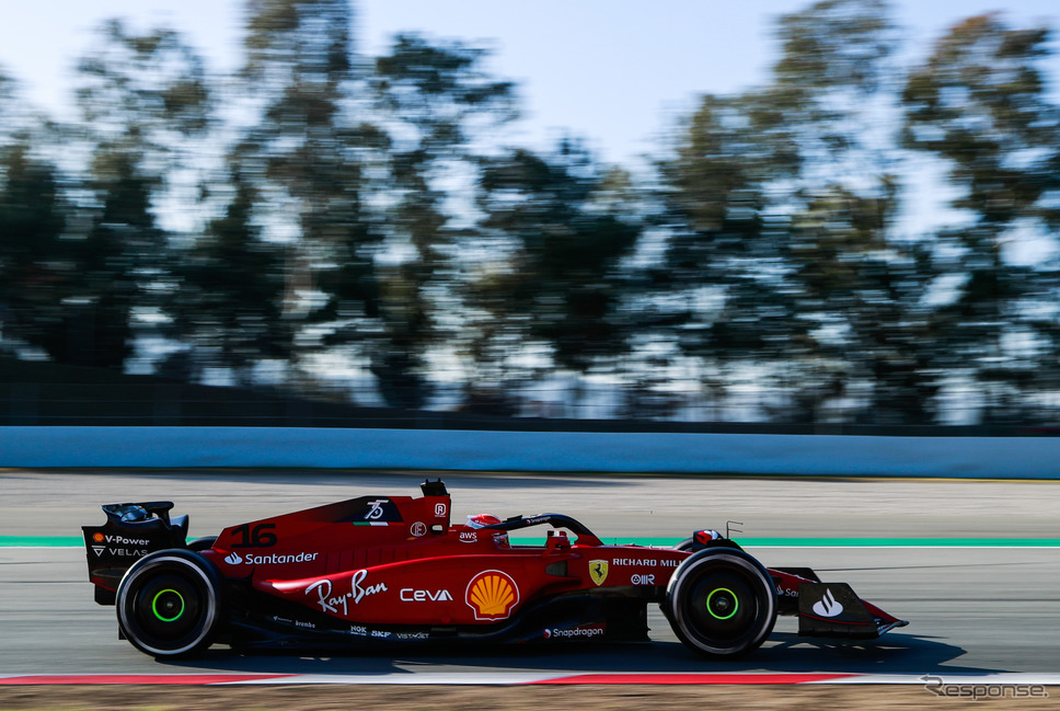 フェラーリF1-75(バルセロナテスト初日)《Photo by Pirelli》