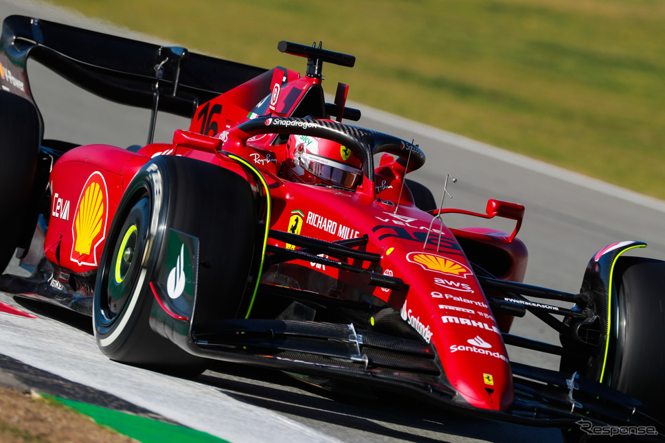 フェラーリF1-75(バルセロナテスト初日)《Photo by Pirelli》