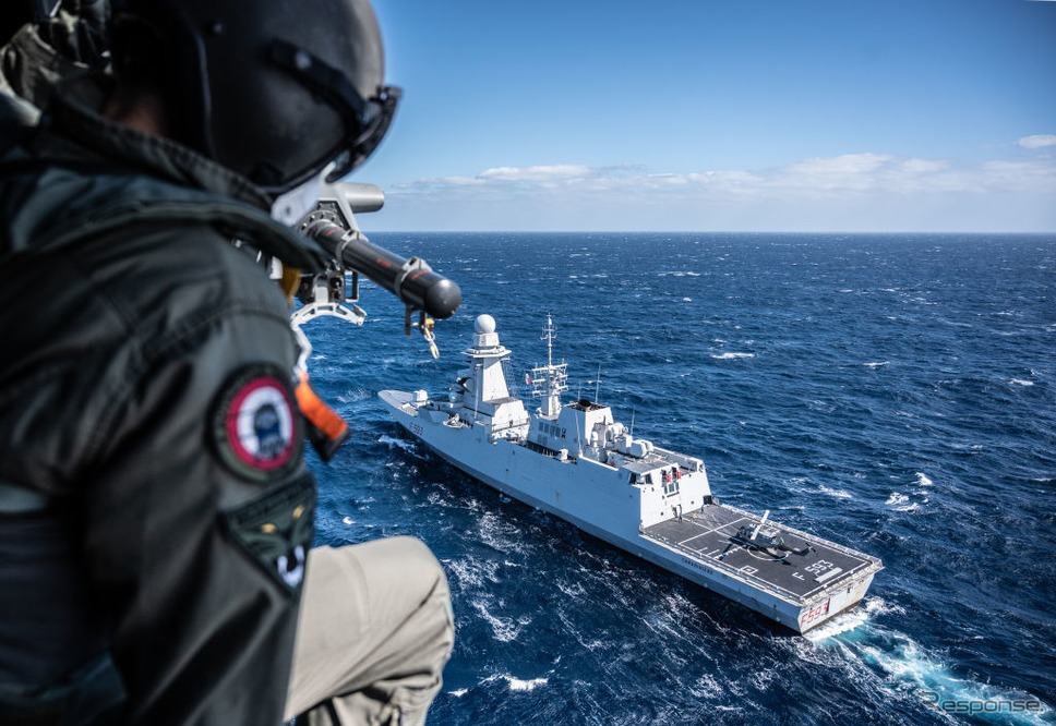 NATO海軍の演習に参加する、イタリア国家憲兵の巡視艇(2月24日、地中海)《Photo by Fabrizio Villa/Getty Images News/ゲッティイメージズ》