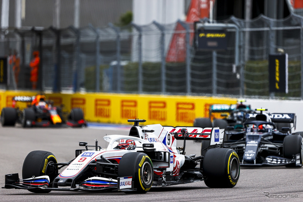 ソチで開催された2021年F1ロシアGPの模様(#9 ニキータ・マゼピン/ハースF1チーム)。《Photo by Pirelli》