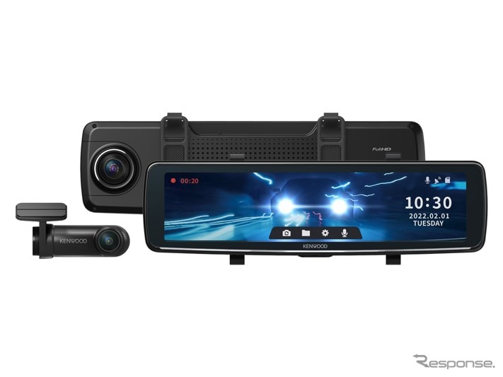 ケンウッド ナビ連携デジタルルームミラー型ドライブレコーダー DRV-EMN5700《写真提供 JVCケンウッド》