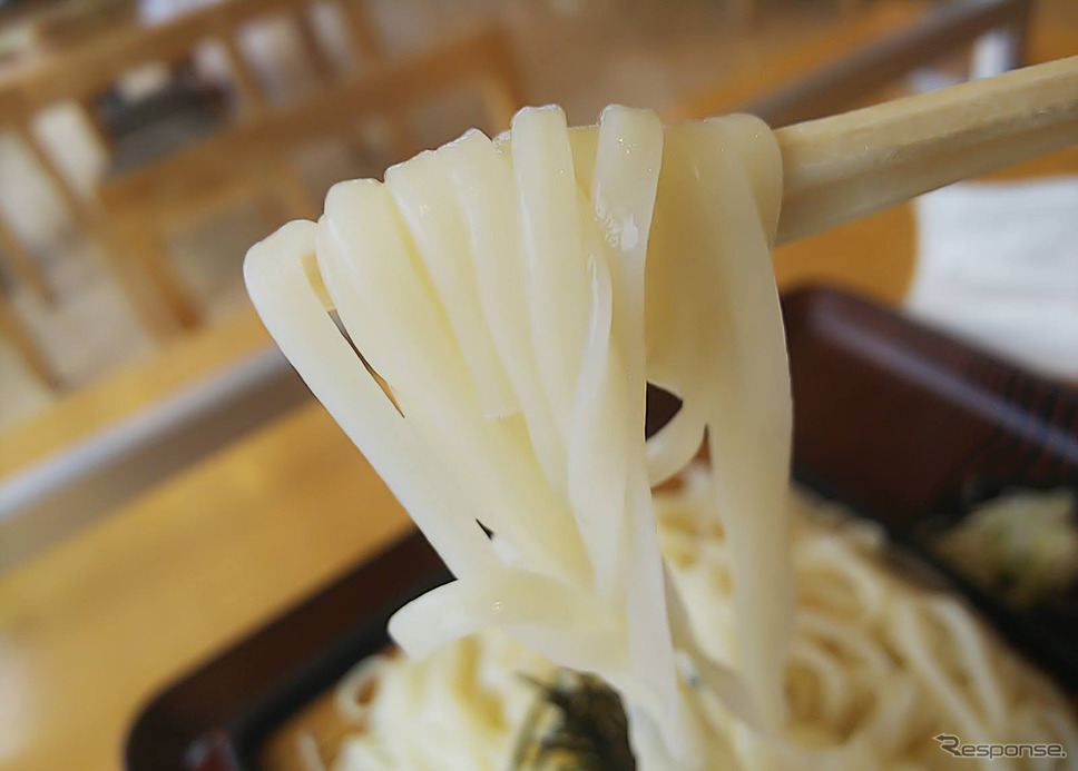 きりたんぽにすべきだったかと後悔したものの、稲庭うどんもヴィヴィッドな食感でじつに美味だった。《写真撮影 井元康一郎》