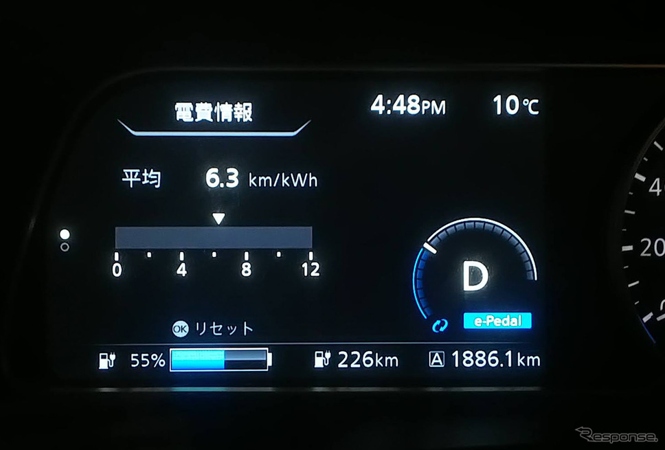 冬季東北紀行の総走行距離は1886.1km。途中充電は30分×14回。《写真撮影 井元康一郎》
