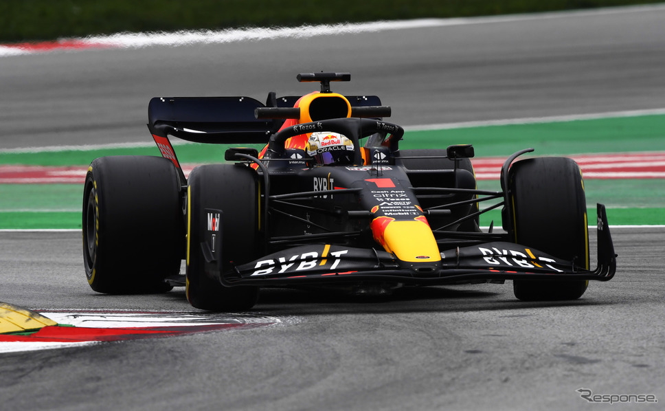 #1 マックス・フェルスタッペン/レッドブルRB18(2月、スペイン・バルセロナでの今季第1回プレシーズンテスト)《Photo by Red Bull》