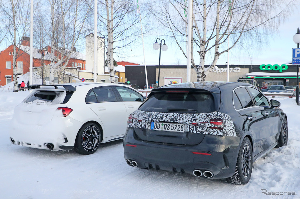 メルセデス AMG A45 改良新型プロトタイプ(スクープ写真)《APOLLO NEWS SERVICE》