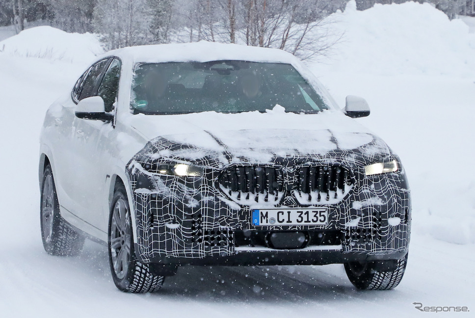 BMW X6 改良新型プロトタイプ スクープ写真《APOLLO NEWS SERVICE》