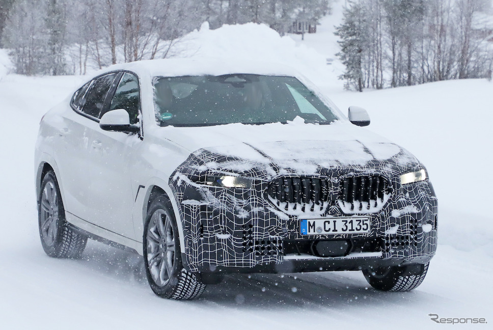 BMW X6 改良新型プロトタイプ スクープ写真《APOLLO NEWS SERVICE》