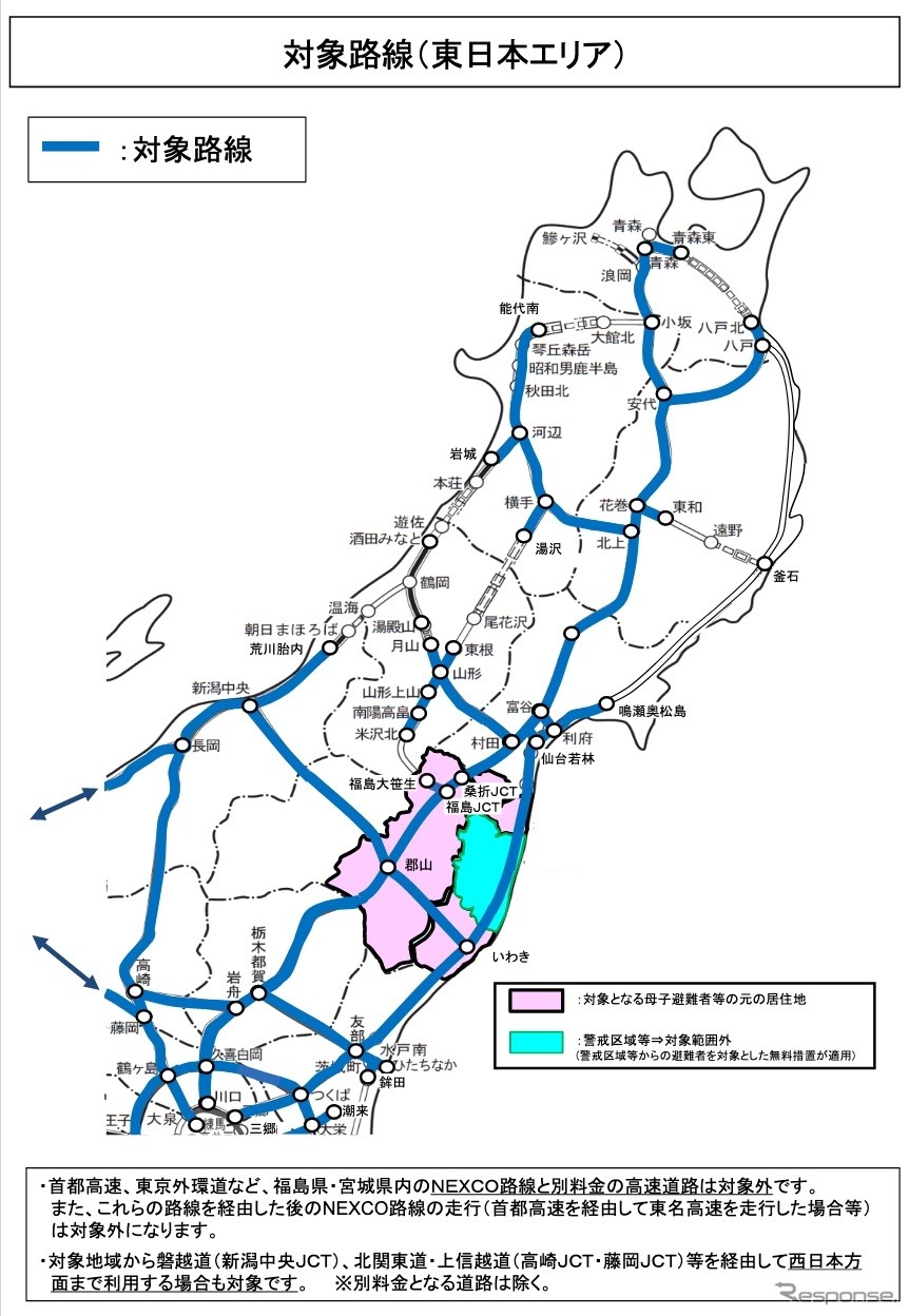 東日本の対象路線《資料提供 国土交通省》