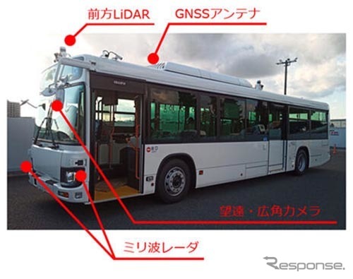 福岡空港内際連絡　自動運転バス車両《写真提供 いすゞ自動車》