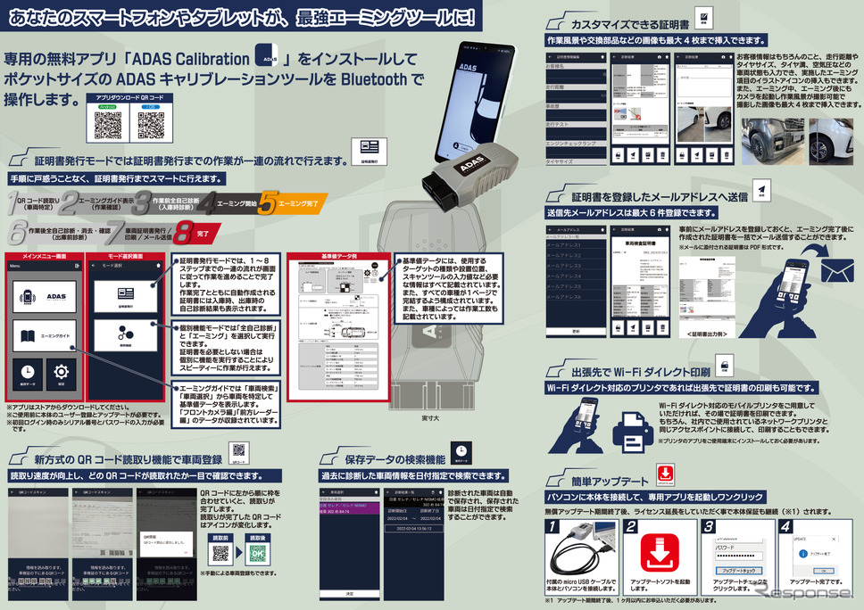 ADASキャリブレーション《写真提供 ツールプラネット》