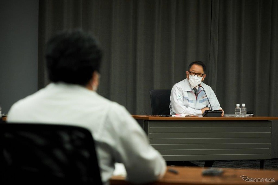 第1回労使交渉での豊田社長《写真提供 トヨタ自動車》