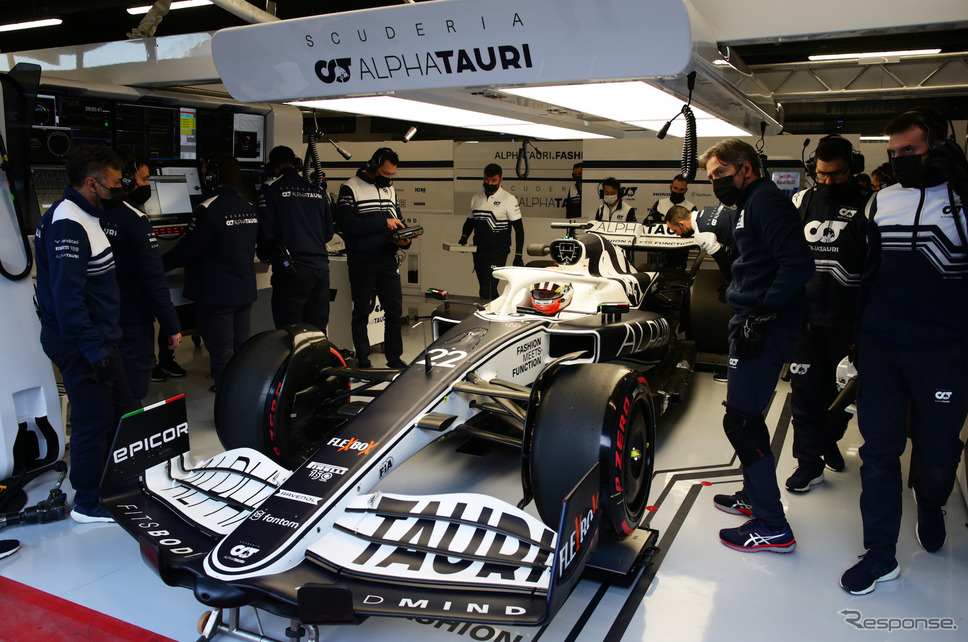 #22 角田裕毅/アルファタウリAT03(2月のバルセロナテスト)《Photo by AlphaTauri / Red Bull》