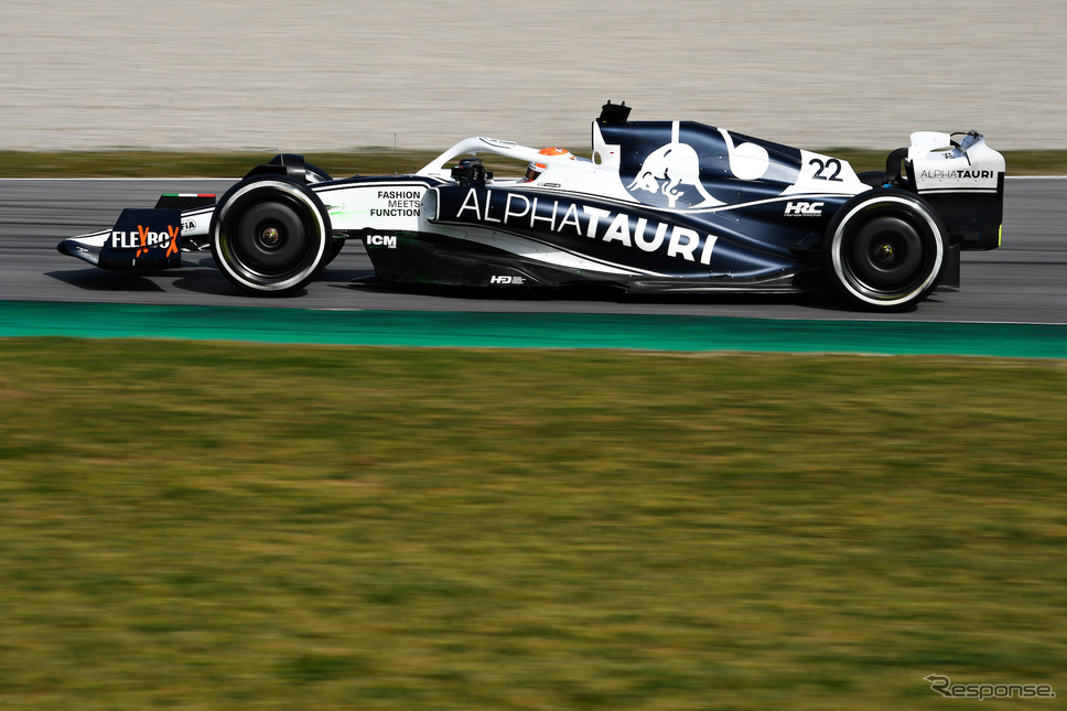 #22 角田裕毅/アルファタウリAT03(2月のバルセロナテスト)《Photo by AlphaTauri / Red Bull》