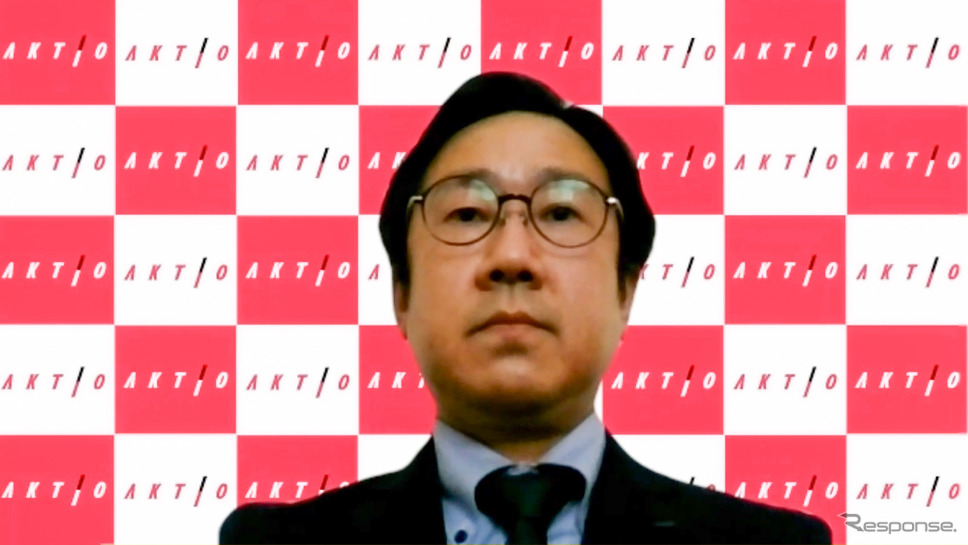 株式会社アクティオ 産業機械事業部専任次長 川上修明氏は、オフグリッドシリーズについて解説した。《写真提供 アクティオ》