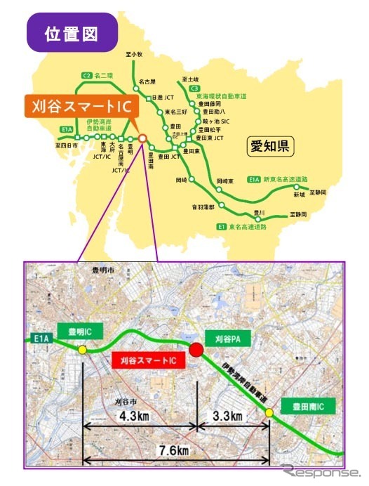 刈谷スマートインターチェンジ(位置図)《写真提供 中日本高速道路》
