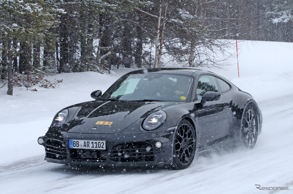 ポルシェ 911ハイブリッド プロトタイプ(スクープ写真)《APOLLO NEWS SERVICE》