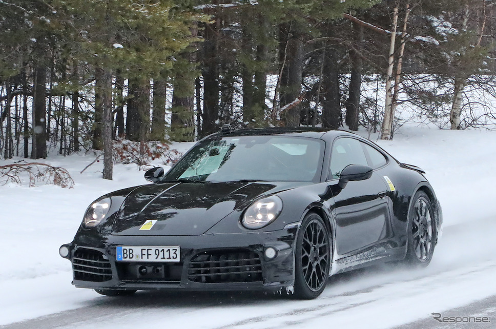 ポルシェ 911ハイブリッド プロトタイプ(スクープ写真)《APOLLO NEWS SERVICE》
