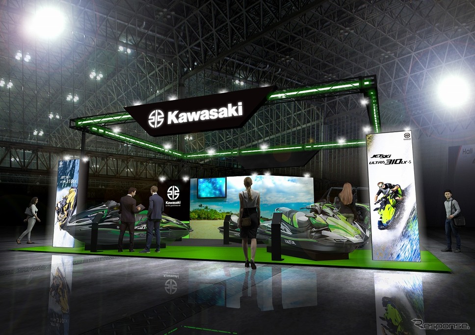 カワサキブースのイメージパース《写真提供 カワサキモータースジャパン》